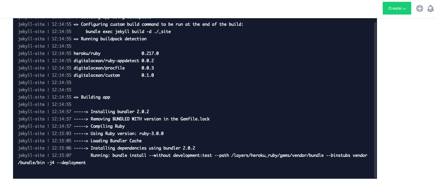 Redeploy log in DigitalOcean App Platform